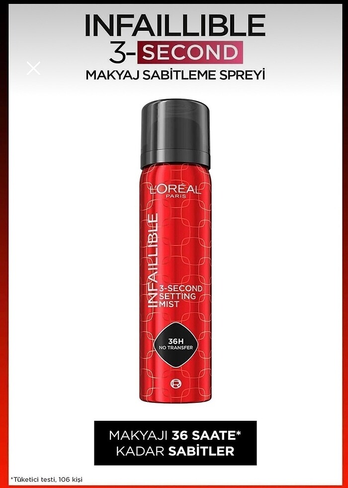 Loreal makyaj sabitleme spreyi - Görsel 4
