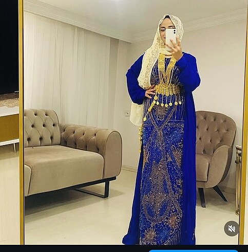 Abiye SAKS MAVİSİ YÖRESEL