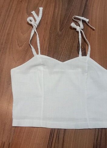 #TRENDYOL L beden beyaz crop 