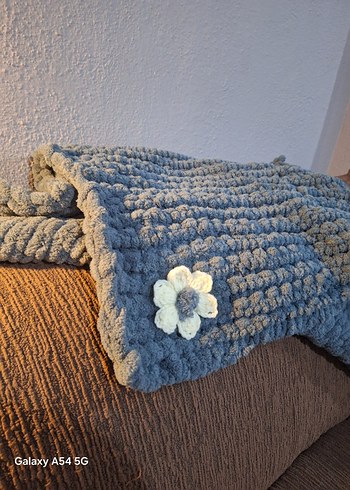 Gri Örgü bebek  Battaniyesi Ve Yastık Kılıfı - Görsel 7