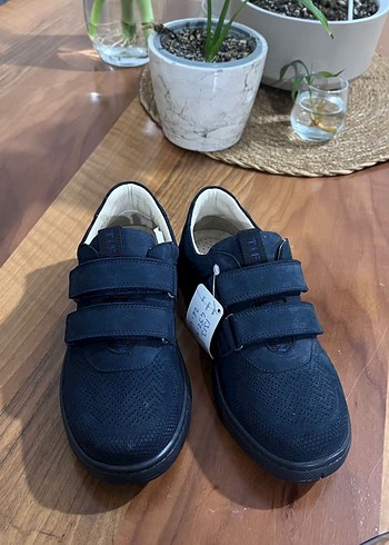 Lacivert Süet Erkek Çocuk  Ayakkabısı - Görsel 4