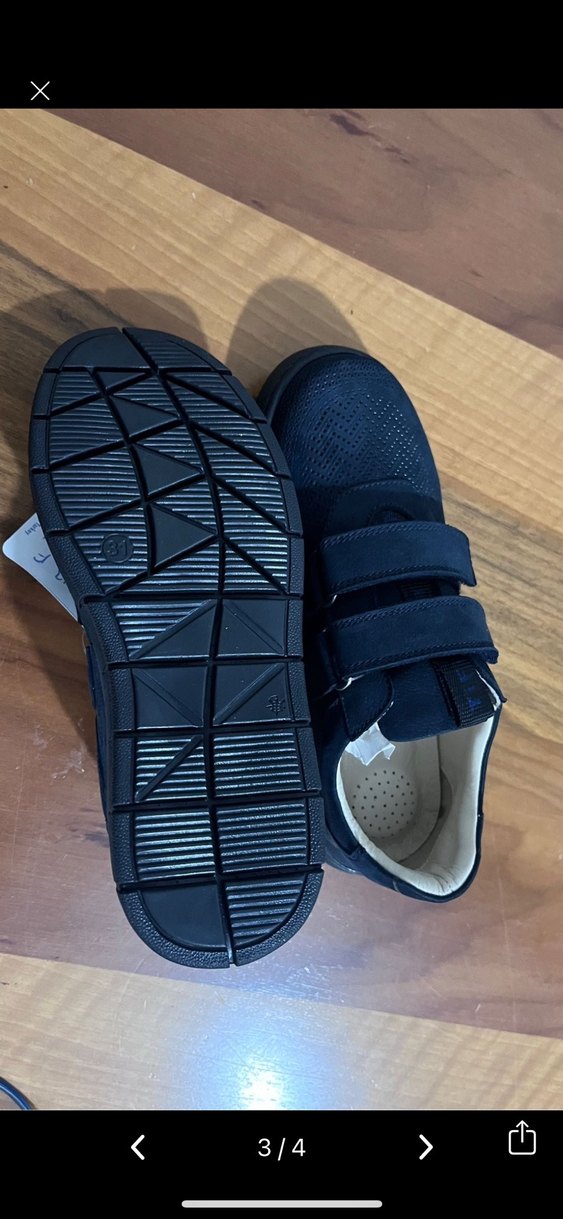 Lacivert Süet Erkek Çocuk  Ayakkabısı - Görsel 3