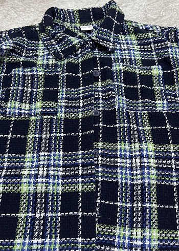 Düğmeli, Uzun Kollu çocuk Ekose Gömlek - Görsel 2