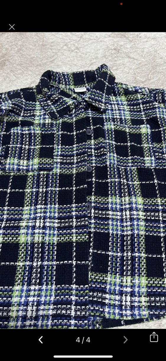 Düğmeli, Uzun Kollu çocuk Ekose Gömlek - Görsel 2