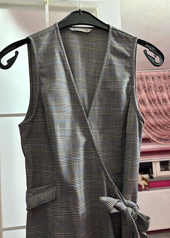 Gri Kuşaklı Midi Kadın elbise - Görsel 4