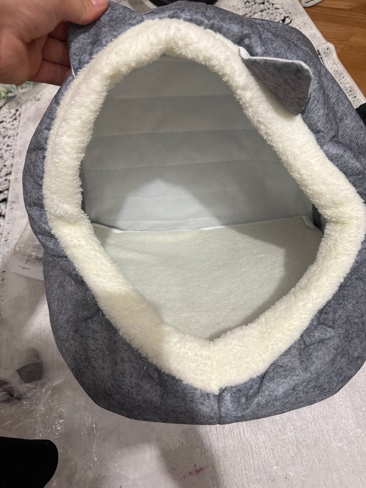 Gri Kedi Yatağı, Yumuşak İç Astarlı - Görsel 2