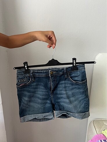 Diğer Mavi vintage mini kot şort