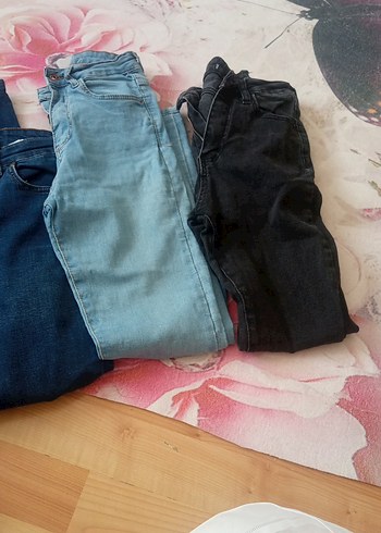 27 Beden mavi Renk Koyu Mavi Kadın Dar Kesim Midi Kot Pantolon