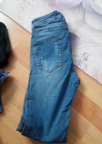 Kadın Mavi Dar Kesim Midi Denim Jean