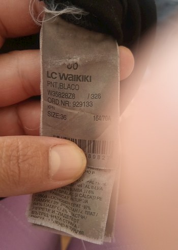 LC Waikiki Siyah Hamile Kot Pantolon
