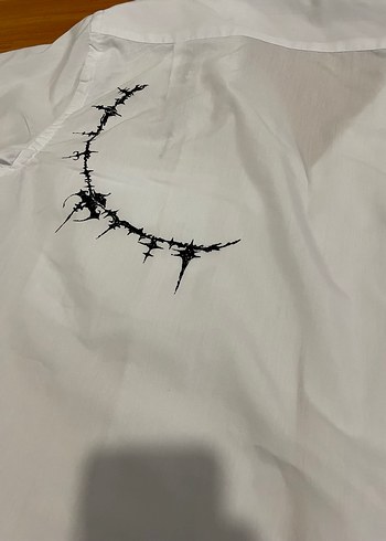 American Vintage Desenli Beyaz Kısa Kollu Erkek Gömlek