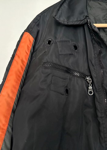 Siyah Fermuarlı Biker Ceket - Görsel 3