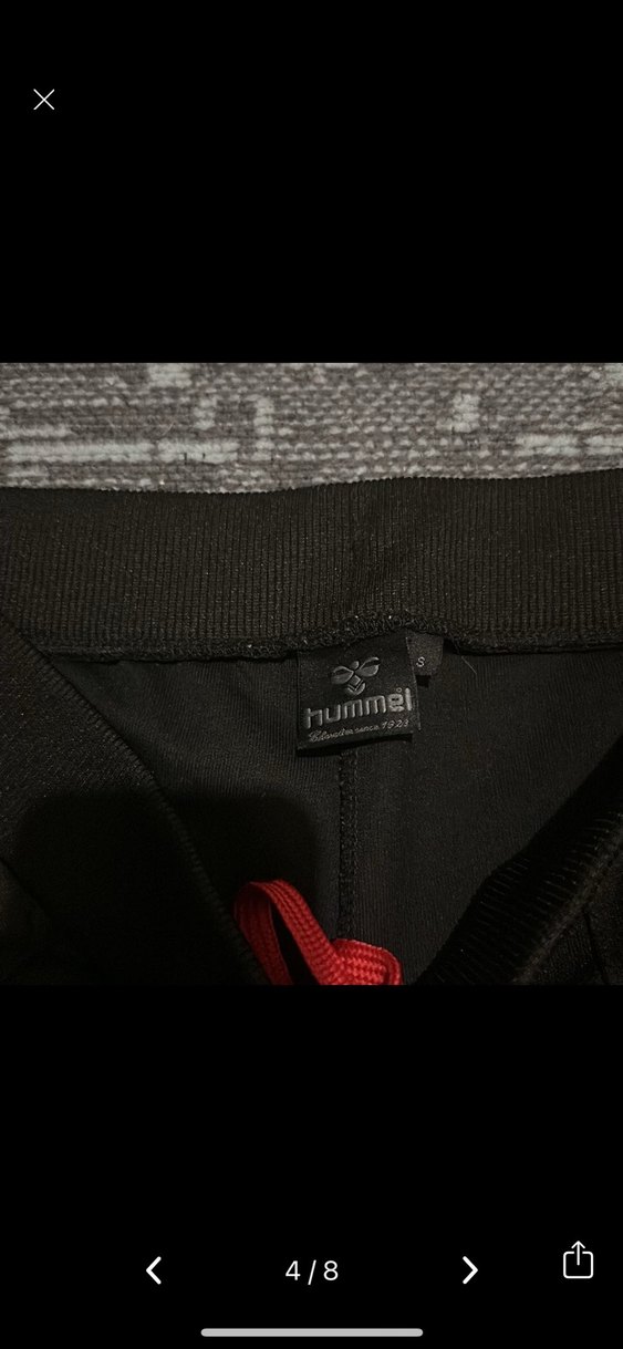 Kadın Kırmızı Baskılı Fermuarlı Eşofman Altı - Görsel 4