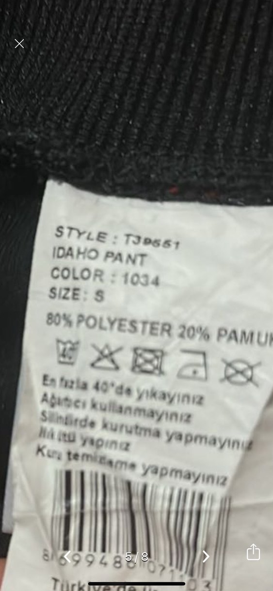 Kadın Kırmızı Baskılı Fermuarlı Eşofman Altı - Görsel 5