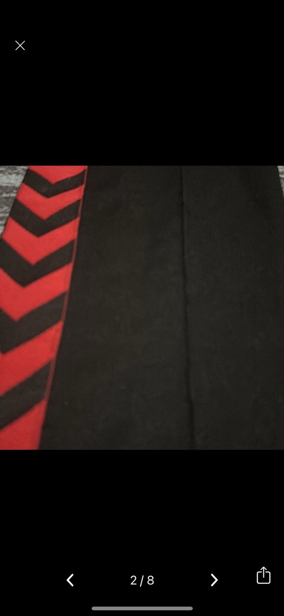 Kadın Kırmızı Baskılı Fermuarlı Eşofman Altı - Görsel 2