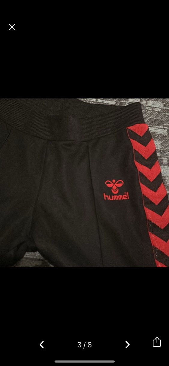 Kadın Kırmızı Baskılı Fermuarlı Eşofman Altı - Görsel 3