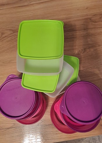 Yeşil Kapaklı Plastik Saklama Kabı Seti - Görsel 2