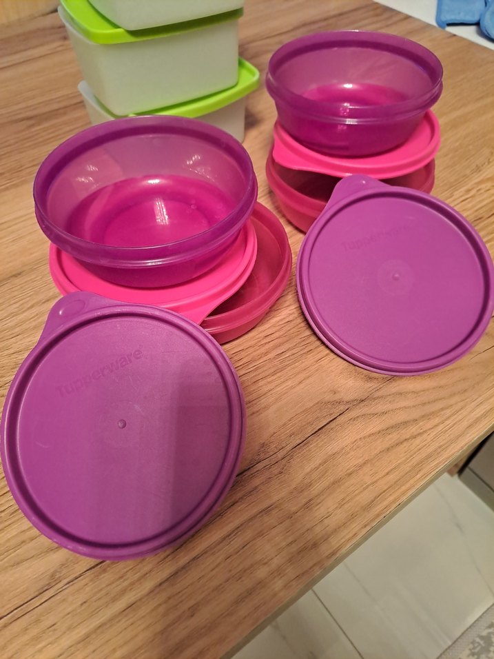 Yeşil Kapaklı Plastik Saklama Kabı Seti - Görsel 4