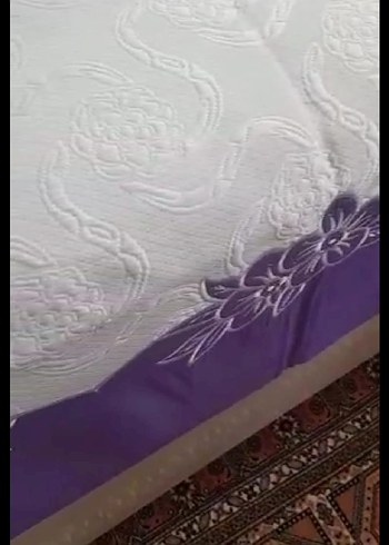 İşlemeli Beyaz Yatak Örtüsü - Görsel 4