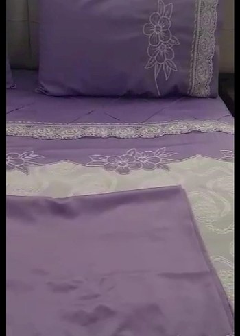 İşlemeli Beyaz Yatak Örtüsü - Görsel 5