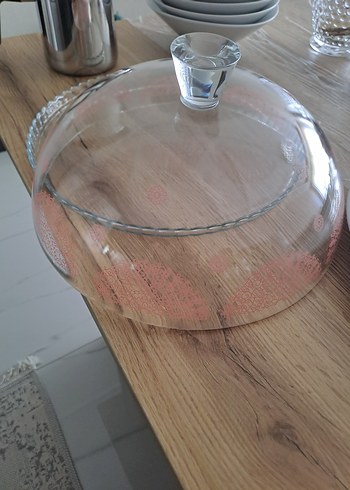 Bej ve gri desenli cam tartı - Görsel 2