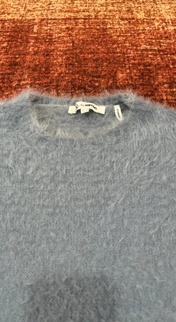 Koton Buz Mavisi Yumoş Kazak - Görsel 3