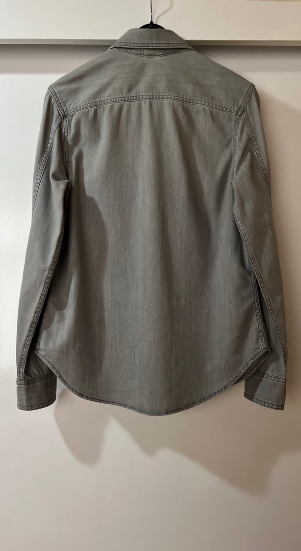 H&M Gri Kot Gömlek - Görsel 5