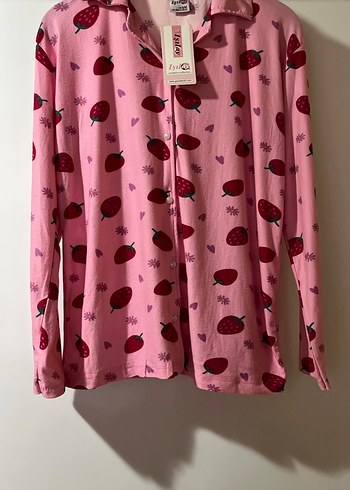 Işılay Pembe Uzun Kollu Büyük Beden Kadın Pijama Takımı - Görsel 4