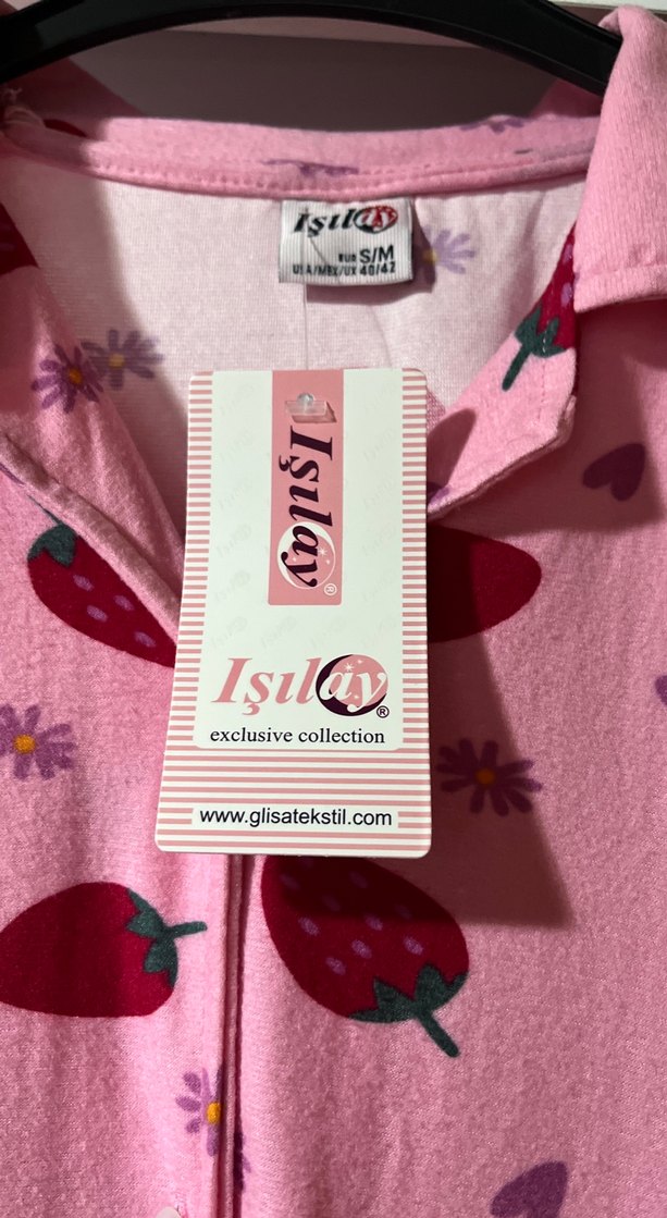 Işılay Pembe Uzun Kollu Büyük Beden Kadın Pijama Takımı - Görsel 3