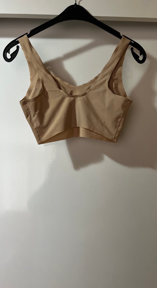 H&M Çıkarılabilir Kaplı Bej Spor Sütyeni - Görsel 3