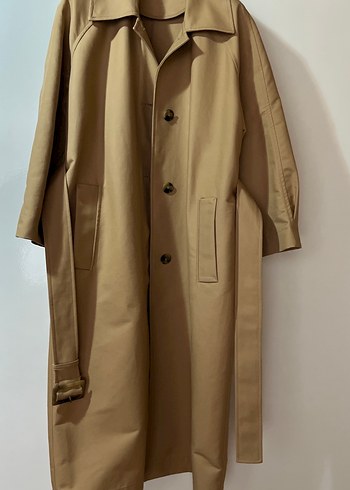 Mango Gabardin Kumaş Bej Trençkot - Görsel 2