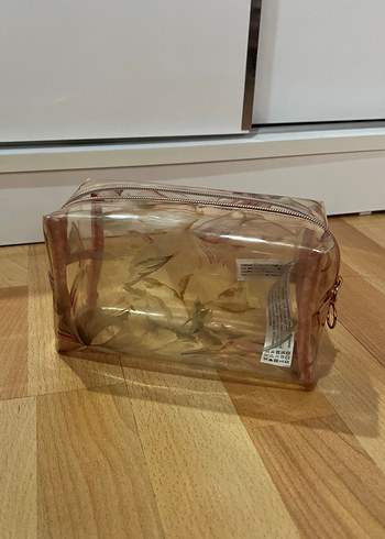 Oysho Şeffaf Vinil Çiçek Desenli Makyaj Çantası - Görsel 6