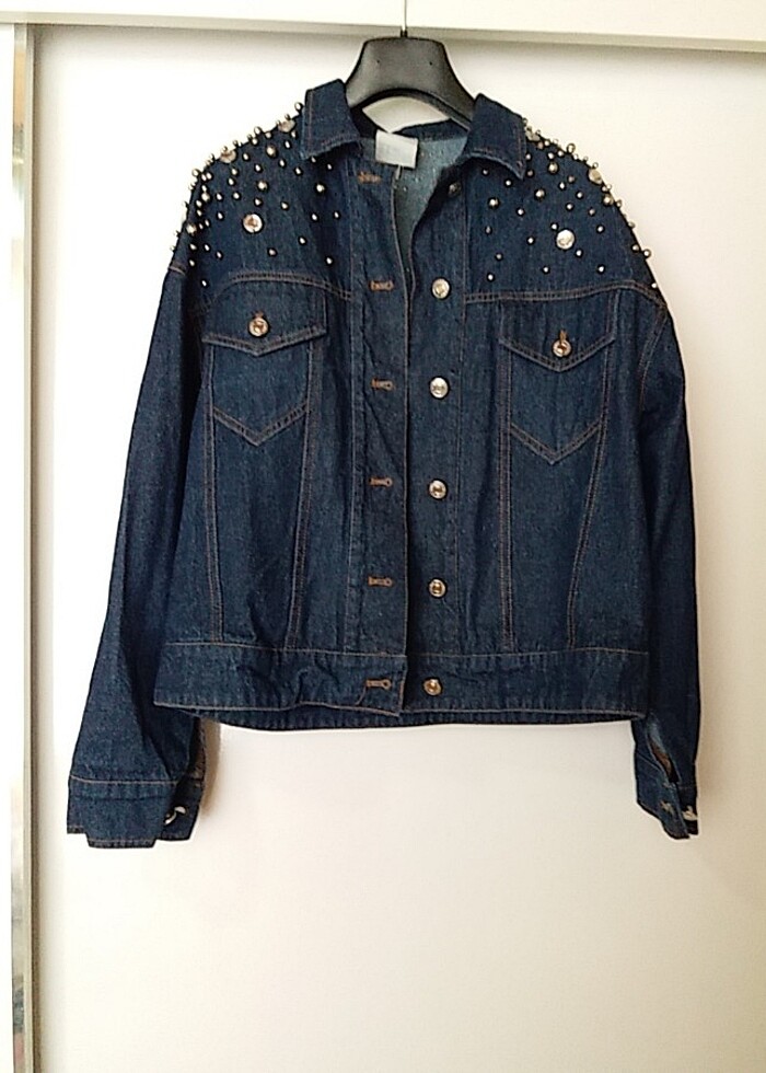 Twist Taş Detaylı Kot Ceket - Görsel 2