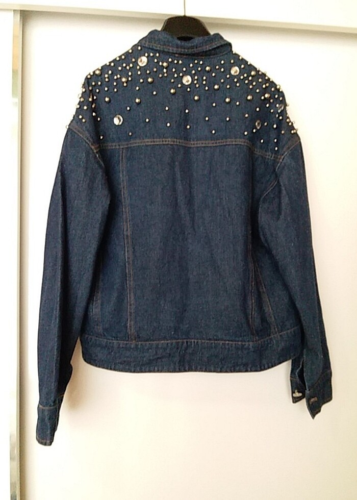 Twist Taş Detaylı Kot Ceket - Görsel 5