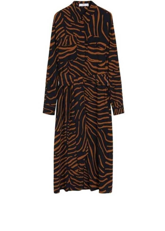 Mango Kaplan Desenli Elbise - Görsel 5