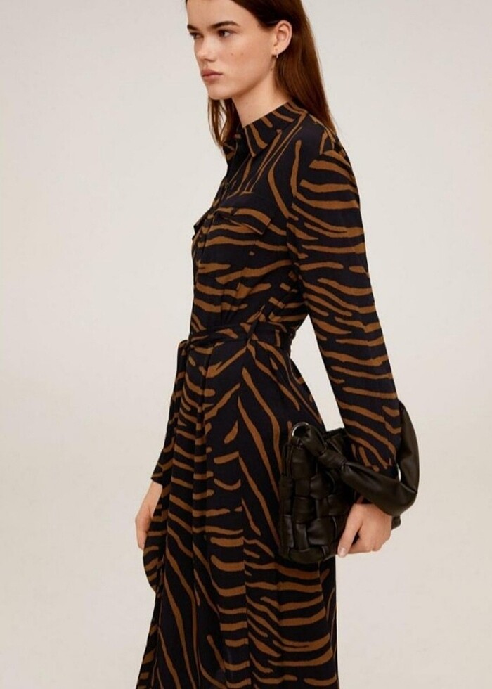 Mango Kaplan Desenli Elbise - Görsel 2