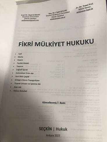  Beden Fikri mülkiyet kitabı