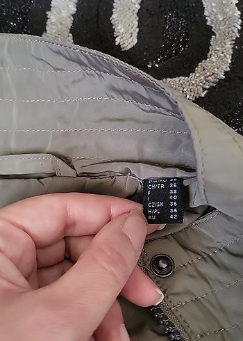 Haki Düğmeli Kadın Midi Ceket - Görsel 3