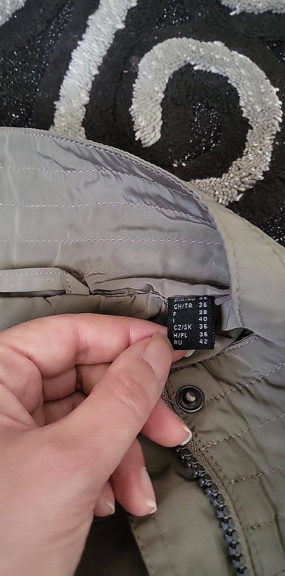 Haki Düğmeli Kadın Midi Ceket - Görsel 3