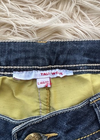 Düğmeli Mavi Kadın Denim Mini Şort - Görsel 5