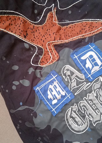 Siyah Baskılı Erkek Midi Yüzme Şortu - Görsel 5