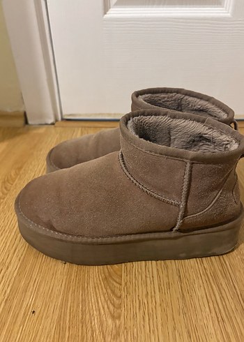 Elle Shoes Kahverengi Suet Bot