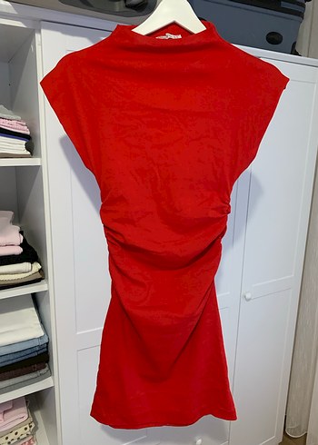 Kirmizi Mini Elbise - Görsel 3