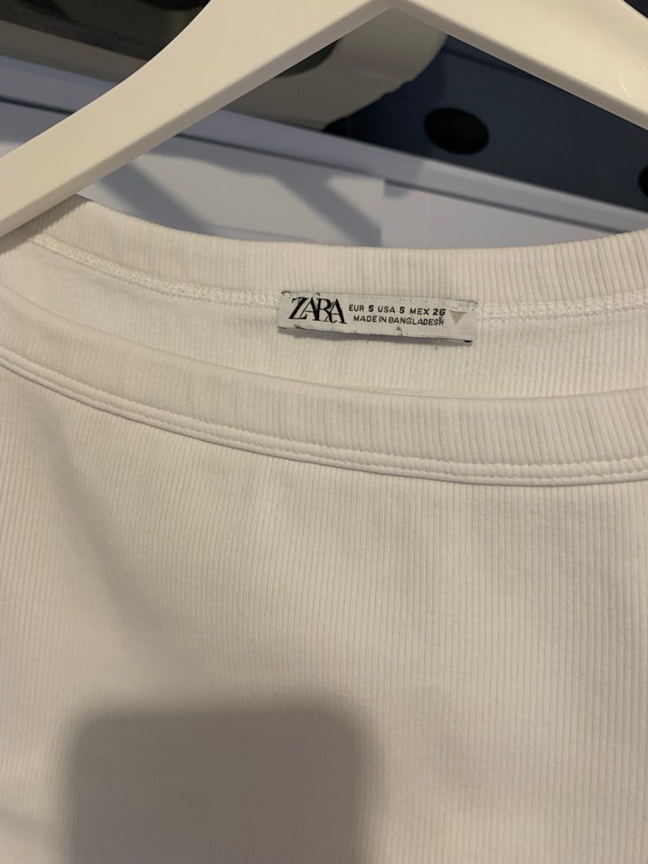 Beyaz Kolsuz Basic Zara - Görsel 2