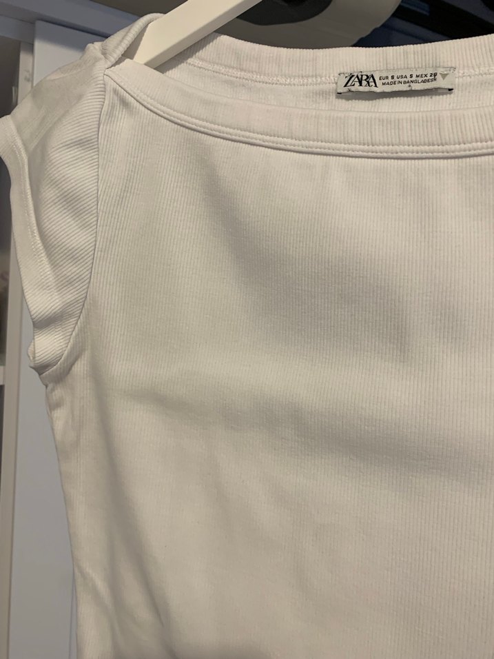 Beyaz Kolsuz Basic Zara - Görsel 3