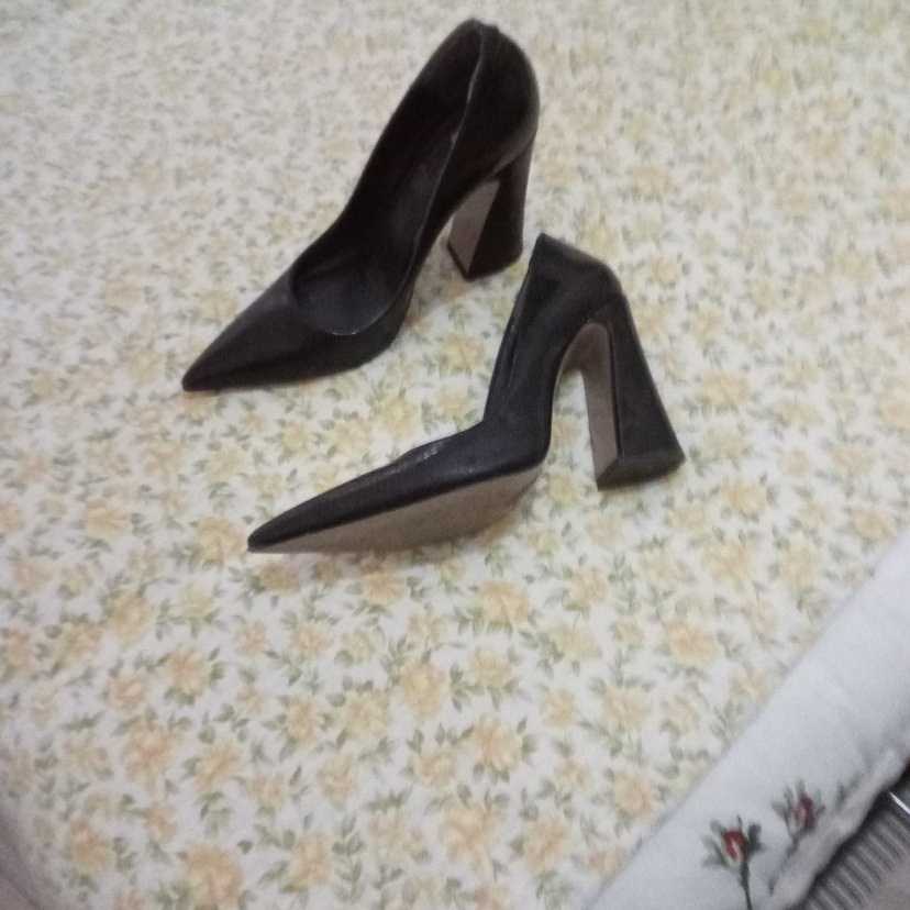 Kadın Siyah Deri Stiletto Topuklu Ayakkabı - Görsel 2