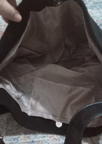 Siyah Süet Tokalı Kadın Çanta - Görsel 2