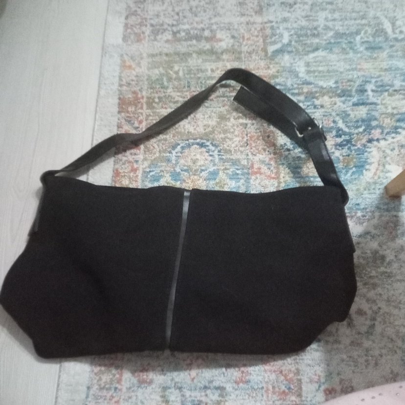 Siyah Süet Tokalı Kadın Çanta - Görsel 3