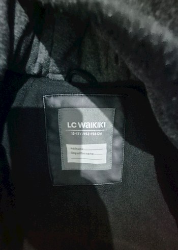 LCW Kids Siyah Kapüşonlu Deri Görünümlü Erkek Mont - Görsel 7