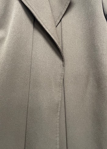 Kahverengi Kemerli Uzun Kadın Takım Elbise - Görsel 3